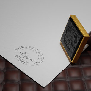 Handmade With Love Elegant Script Product Stamp