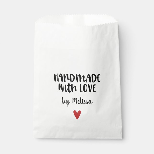 Handmade with love favour bags (Front)