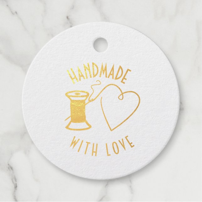 Handmade with love favour tags (Front)