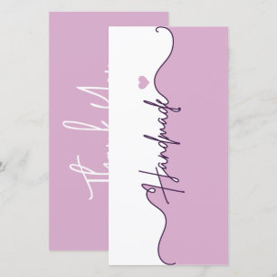 Handmade With Love Floral Small Business Packaging Thank You Card