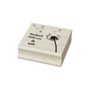 Handmade with love floral stamp