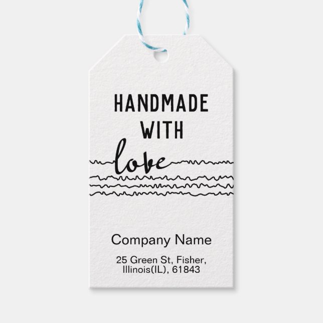 Handmade with Love Gift Tags (Front)