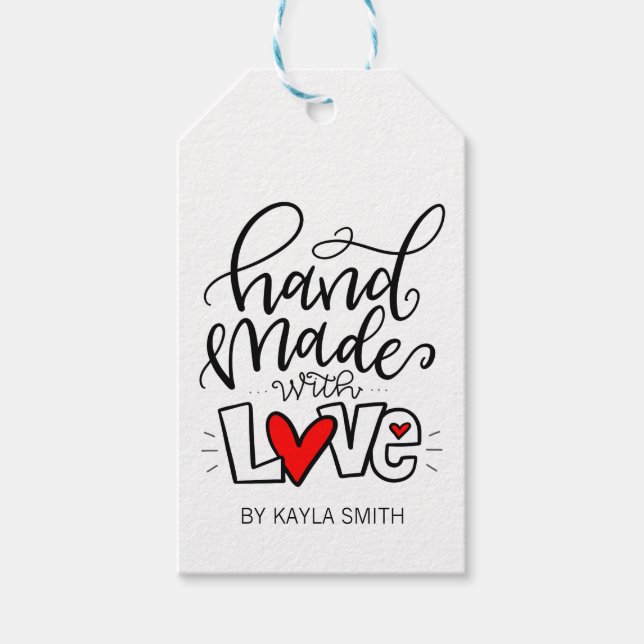 HANDMADE WITH LOVE GIFT TAGS (Front)