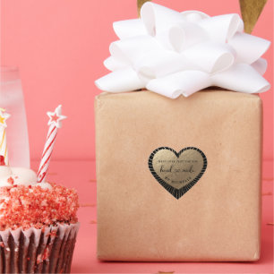 Handmade With Love gold sun heart Sticker