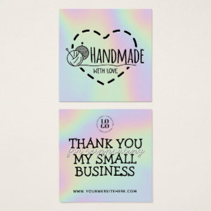 Handmade with love handcrafted business thank you