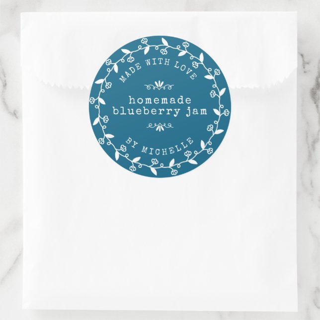 Handmade With Love Jam Label Canning Sticker (Bag)