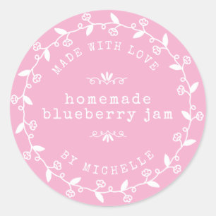 Handmade With Love Jam Label Canning Sticker