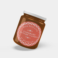 Handmade With Love Jam Label Canning Sticker