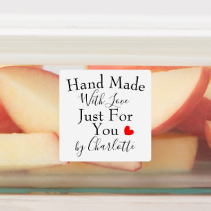 Handmade With Love Just For You Personalised