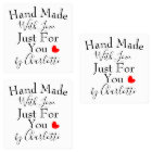 Handmade With Love Just For You Personalised