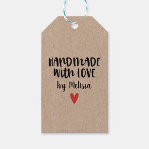 Handmade With Love Kraft Gift Tags