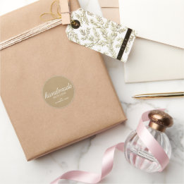 Handmade with Love Kraft Paper Look Label