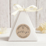 Handmade With Love Kraft Personalized Sticker<br><div class="desc">Elegant product sticker for your mailing or product display with custom "handmade with love" script and monogram and elegant scrip "just for you". You can opt to put any text on the bottom and the top. Check out my store for more items from this collection and pair this with custom...</div>