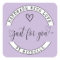 Handmade With Love Lavender Elegant Script Sticker