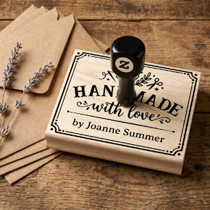 Handmade With Love - Maker's Mark - Small Business Rubber Stamp