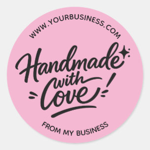 Handmade With Love Packaging Sticker