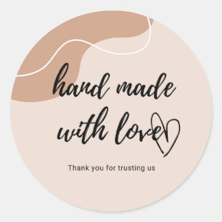 Handmade with Love – Packaging Sticker for Small B