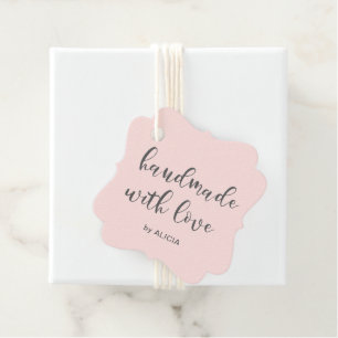 Handmade with Love Pastel Product Tags