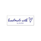 Handmade With Love Personalised Rubber Stamp