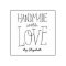 Handmade With Love Personalised Rubber Stamp