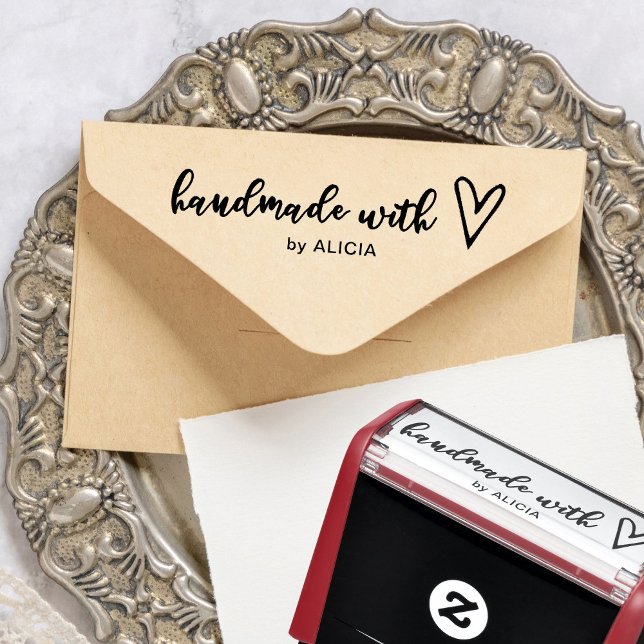 Handmade With Love Personalised Rubber Stamp (Creator Uploaded)