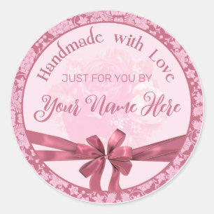 Handmade with Love Personalised Seals, Stickers