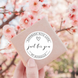 Handmade With Love ⎢ Personalised Sticker