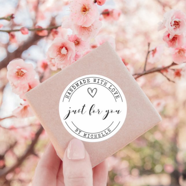 Handmade With Love ⎢ Personalised Sticker (Creator Uploaded)