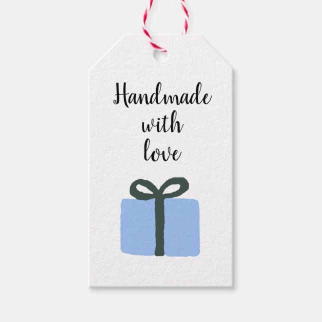 Handmade with Love Present Gift Tag (Front)
