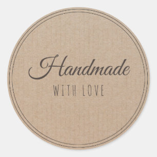 Handmade With Love Product Vintage Simple Sticker