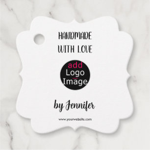 Handmade With Love Professional Custom White Favour Tags