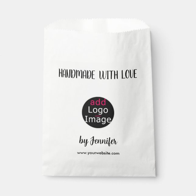 Handmade With Love Professional Customisable  Favour Bags (Front)