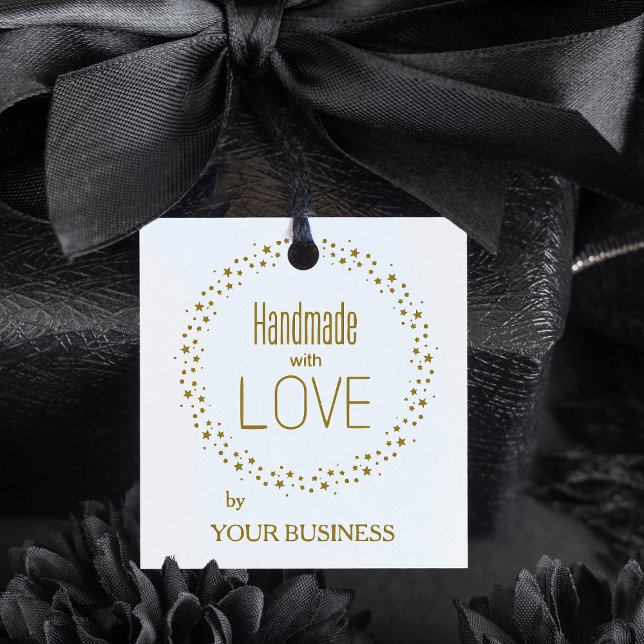 Handmade with Love Quote and Stars Design Rubber Stamp (Creator Uploaded)