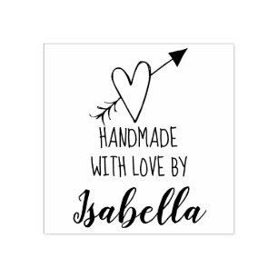 Handmade with Love  Rubber Stamp