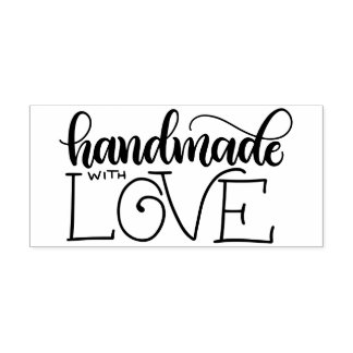 Handmade with love rubber stamp