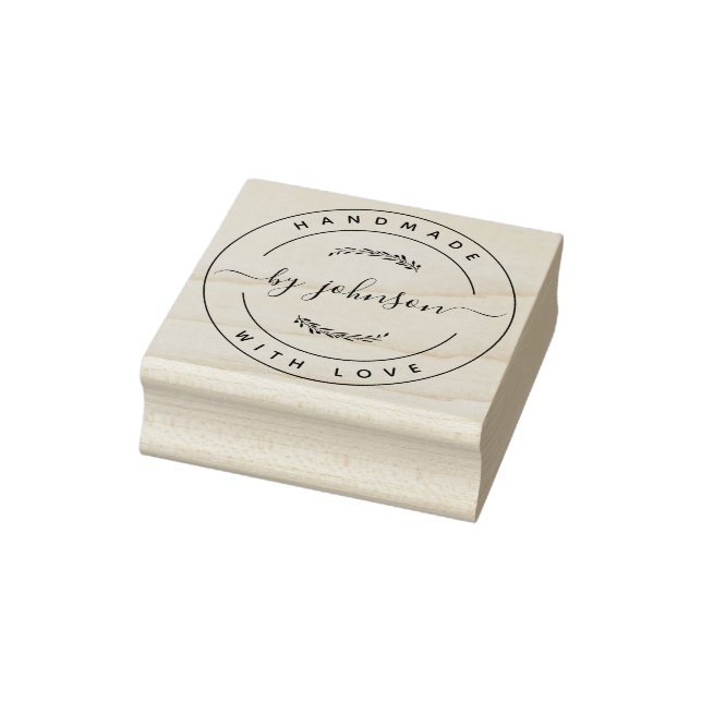 Handmade With Love Rustic Rubber Stamp (Stamp)