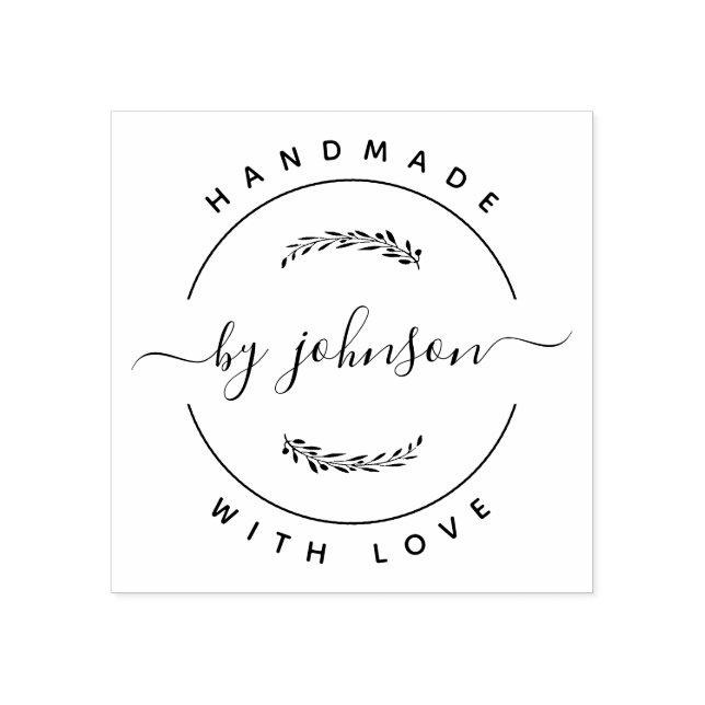 Handmade With Love Rustic Rubber Stamp (Imprint)
