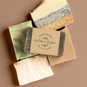 Handmade With Love   Rustic Script & Heart Wreath Self-inking Stamp