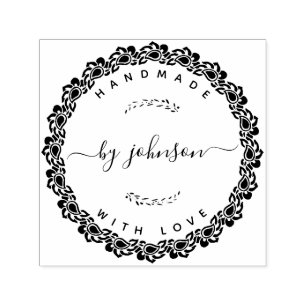 Handmade With Love Rustic  Self-inking Stamp