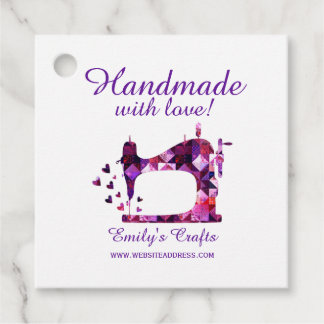 Handmade With Love Sewing Craft Favour Tags