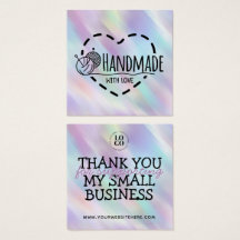 Handmade with love - small business package insert