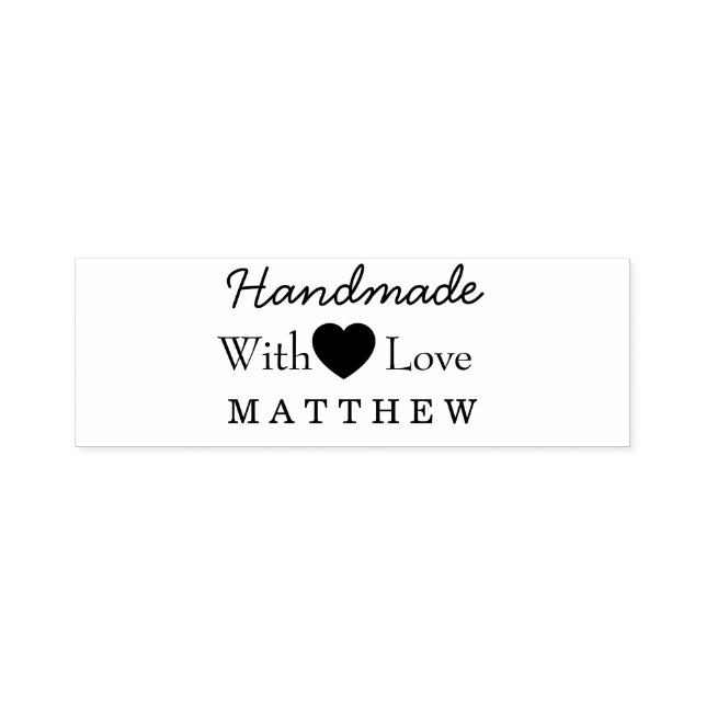 Handmade With Love Small Business Typography Self-inking Stamp (Design)