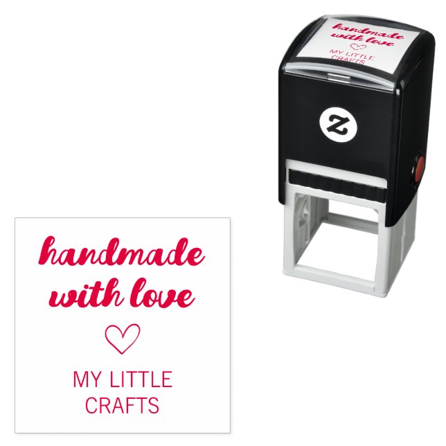 Handmade With Love Small Business Typography  Self-inking Stamp (In Situ)