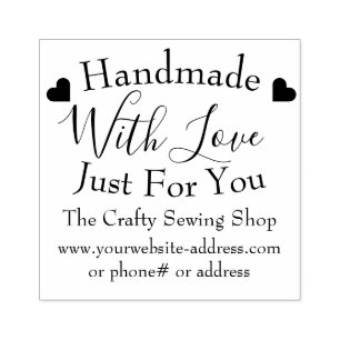 Handmade With Love Small Craft Business Supplies Rubber Stamp