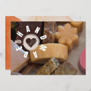 Handmade With Love Soap Maker Chocolate Caramel  Thank You Card