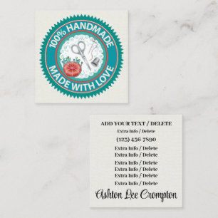 Handmade With Love SQUARE Busness Card
