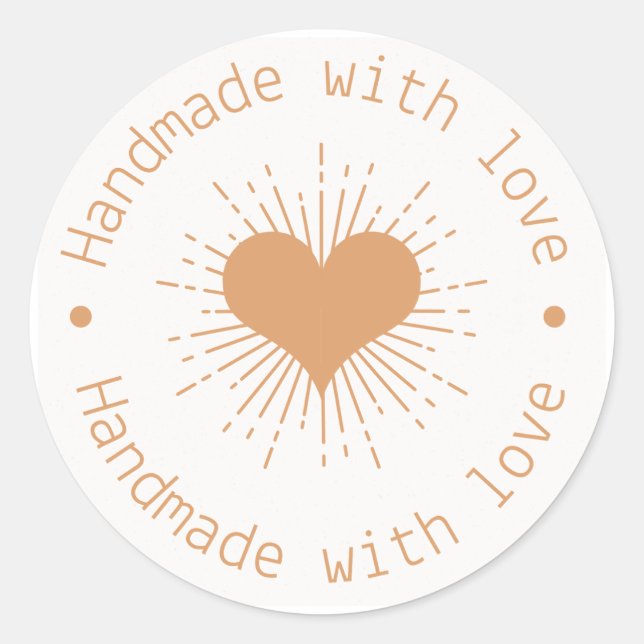 Handmade with love sticker (Front)