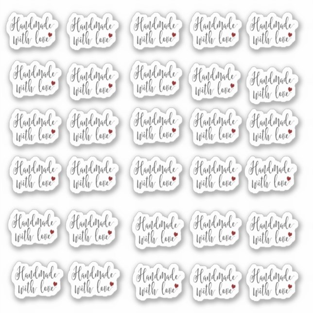 Handmade with Love Stickers (Front)