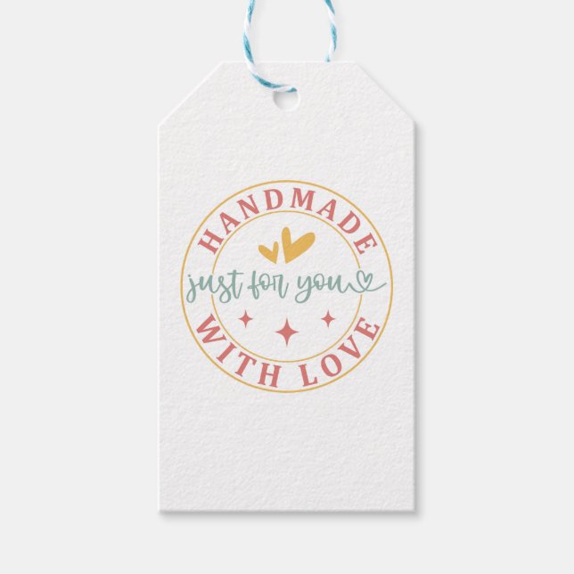 Handmade With Love Stickers | Just For You Labels (Front)