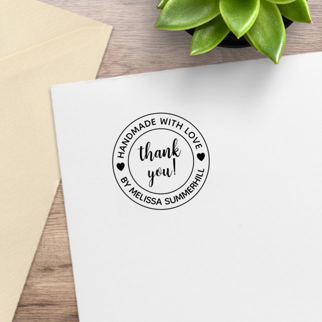Handmade with Love Thank You 1x1 Rubber Stamp (Creator Uploaded)